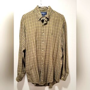 Ralph Lauren Yarmouth Button Down Mens Shirt Size 16-34/35 Long Sleeve Casual